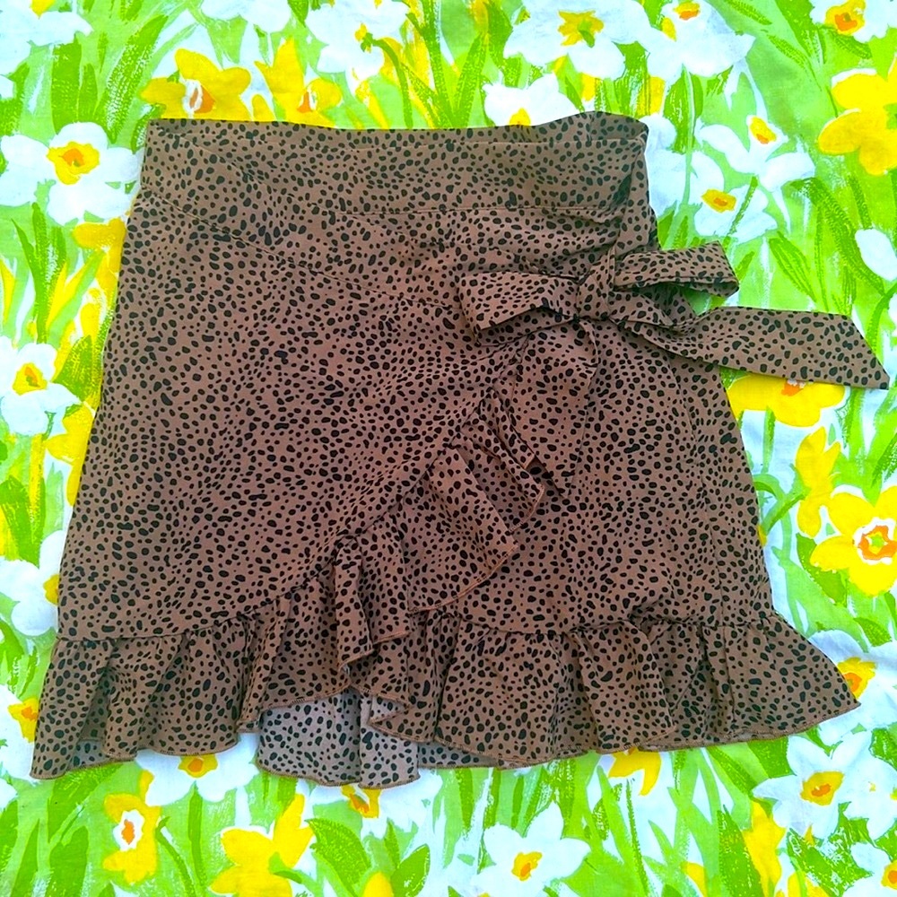 🐆 [shein] leopard wrap skirt